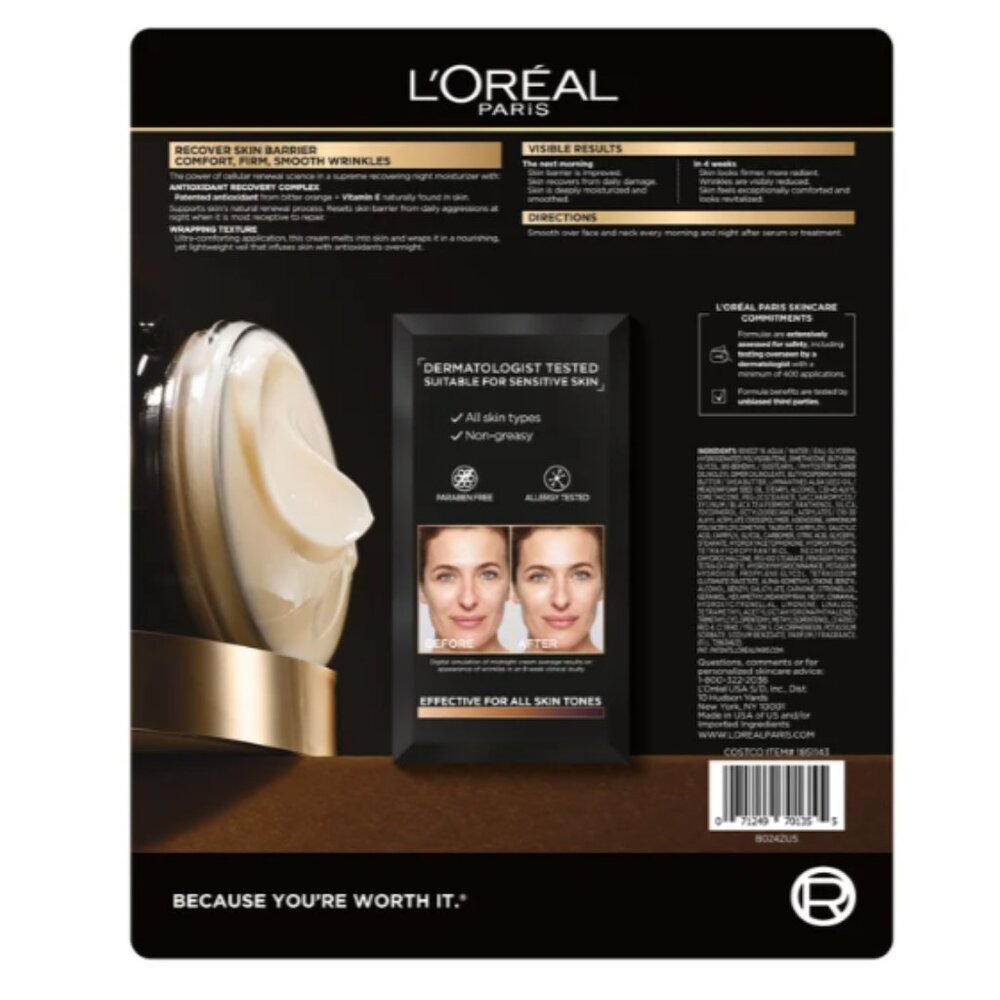 L'Oreal Paris Midnight Cream – Antioxidant Recovery Complex, 1.7 Ounce (2 Pack) - Picture 3 of 3